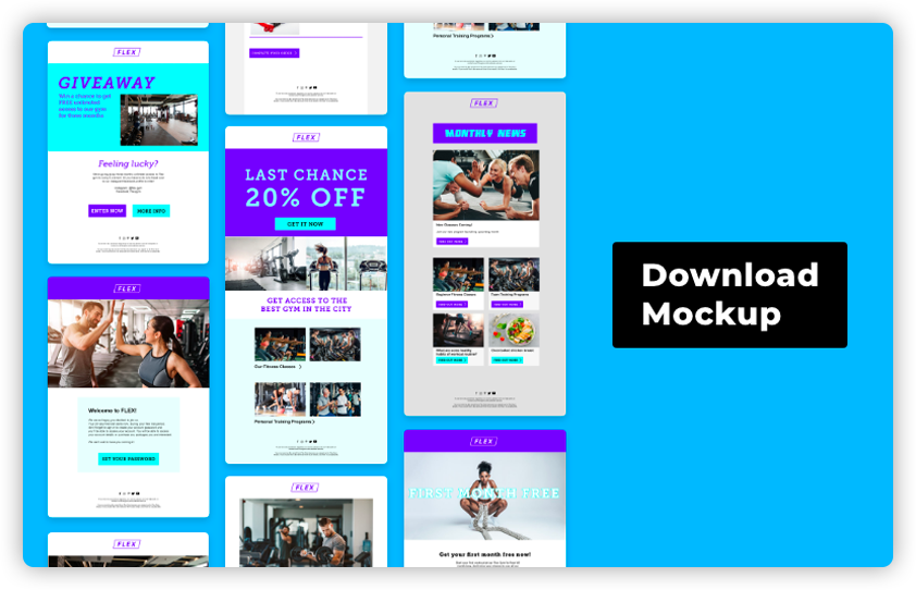 Download 9 Types of email campaigns photoshop mockup templates